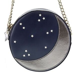 🌜Kate Spade🌛 Lido Avenue Micha Moon & Stars Crossbody Circle Metallic Leather